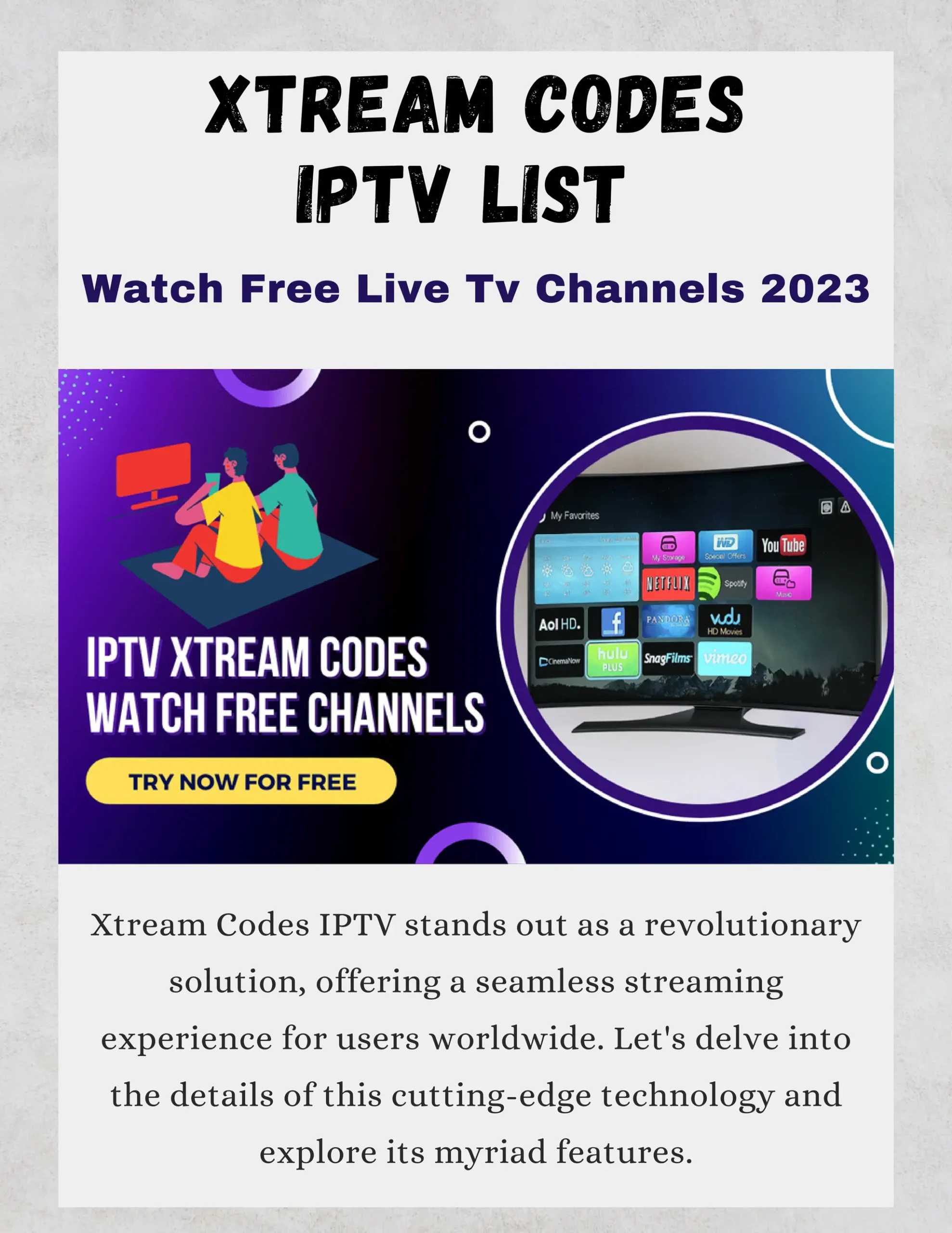 découvrez des codes iptv gratuits pour accéder facilement à des milliers de chaînes en direct et contenus multimédias sans abonnement.